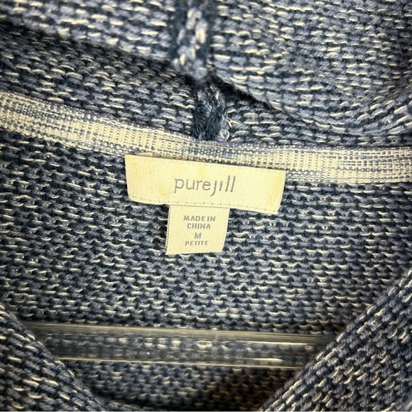 PureJill J. Jill Cotton marled long sleeve cowl neck sweater size: M Petite - Picture 8 of 11